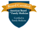 American Board of Family Medicine, board certified in family medicine