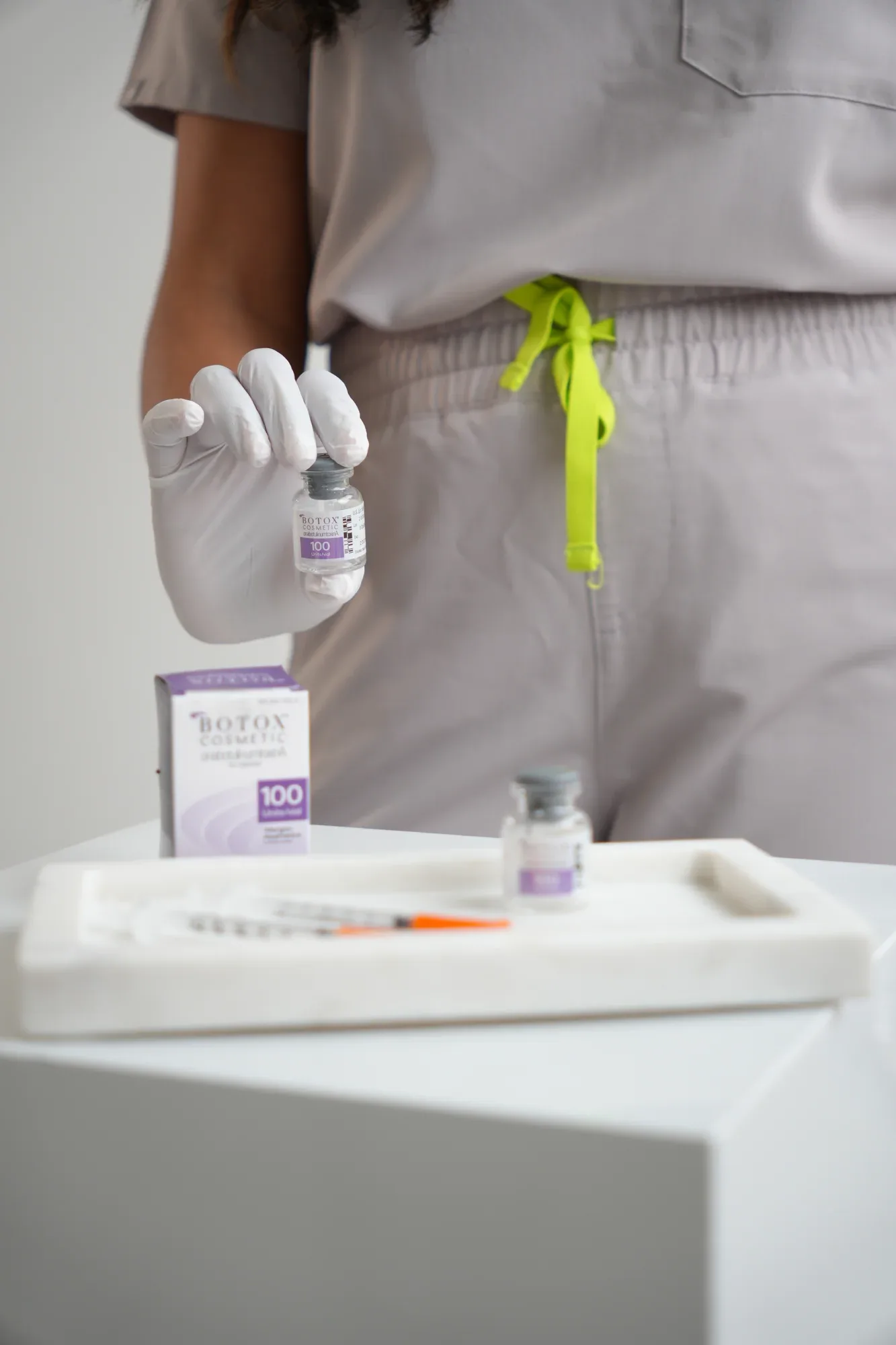 Botox dose being drawn up before treatment